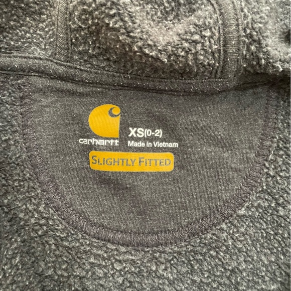 Carhartt Force Women's Zipper Fleece Gray Hoodie Slightly Fitted Size XS - Picture 9 of 10